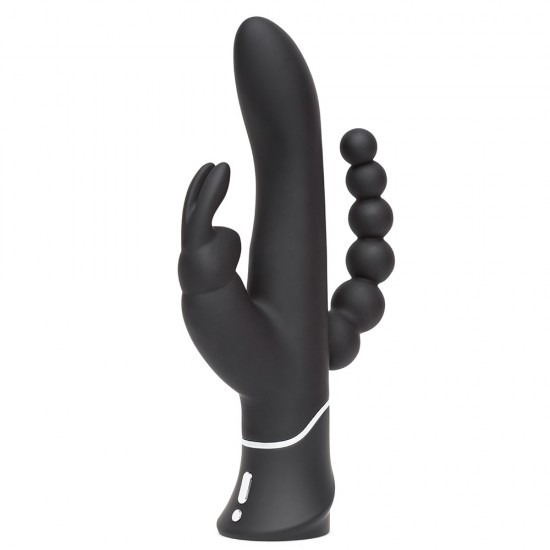 Happy Rabbit Triple Curve Black Vibrator - Black