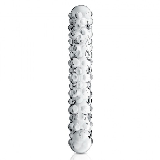 Glossy Toys Nubby Textured Glass Dildo 7 Inch