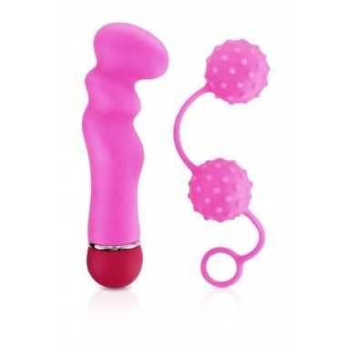 G-spot Commander Duo-tone Vibrator & Ben Wa Balls Gift Kit