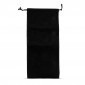 Black velvet pouch to store glass dildo