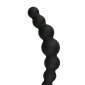 Silicone Beaded Anal Plug - Black