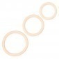 Tri-Rings Rubber Cock & Ball Ring Set - Ivory