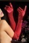 Seven Til Midnight Long Satin Opera Gloves - Red