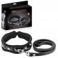 Fetish Tentation Premium Rivet Leather Collar and Lead