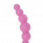 Silicone Caterpill Anal Beads With Finger Loop - Pink