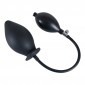 True Black Inflatable Silicone Butt Plug