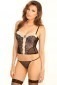 Rene Rofe Nude Ambition Bustier & G-string Set Top With Matching