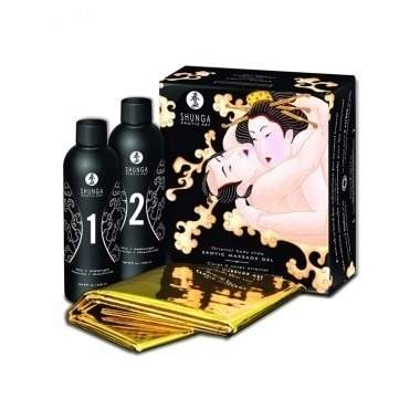 Shunga Oriental Body Slide Massage Gel Kit - Melon & Mango