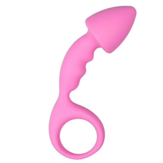 Anal Invader Curved Cork Butt Plug 4.5 Inches