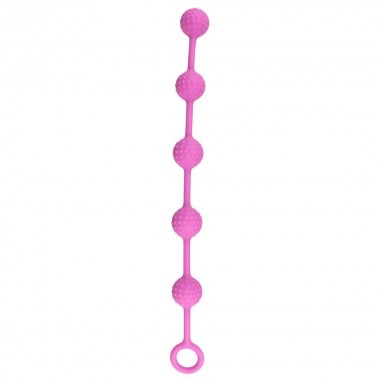 Ribbed Anal Beads - Pink