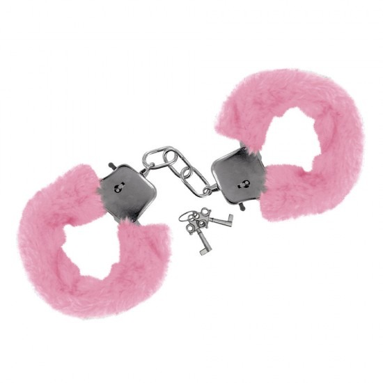 Shots Toys Furry Handcuffs - Pink