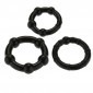 Triple Cock Ring Set (3 Pack) - Black
