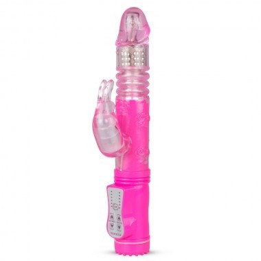 Thrusting Power Rabbit Vibrator - Pink