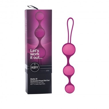 Key by Jopen Stella III Graduated Kegel Ball Set - Pink