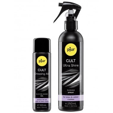 Pjur Cult Latex Shiner Spray and Dressing Aid Combo Kit