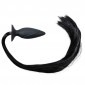 Horny Ponytail Silicone Butt Plug - Black
