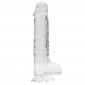 Real Rock Crystal Clear Jelly Dildo 8 Inch